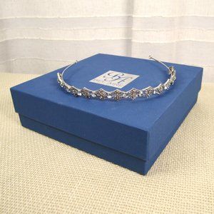 Bel Aire Bridal Silver and Crystal Bridal Headpiece Style 6095